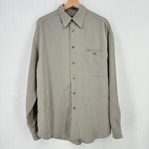 Gear For Sports Embroidered Acrua Logo Long Sleeve Shirt Mens Sz Large Beige